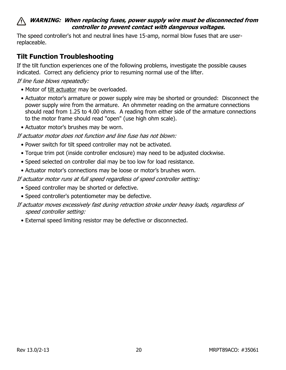 Wood’s Powr-Grip MRPT89ACO User Manual | Page 22 / 28