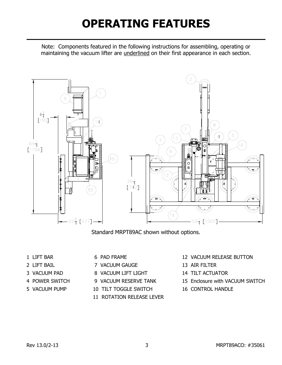 Operating features | Wood’s Powr-Grip MRPT89ACO User Manual | Page 5 / 28