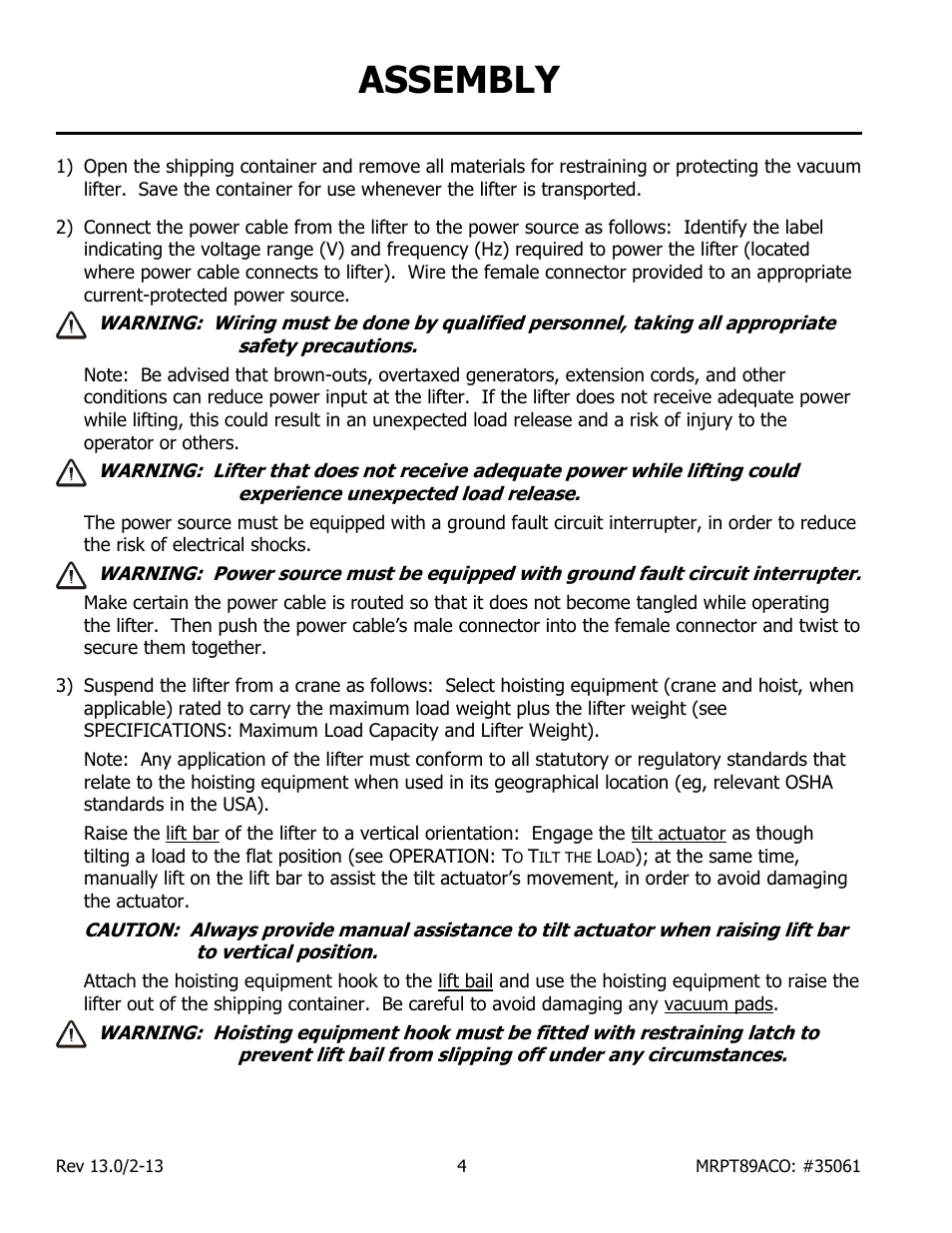 Assembly | Wood’s Powr-Grip MRPT89ACO User Manual | Page 6 / 28