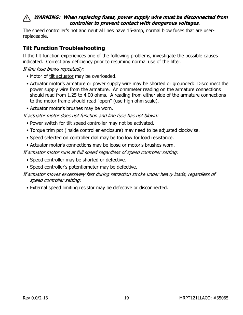Wood’s Powr-Grip MRPT1211LACO User Manual | Page 21 / 27