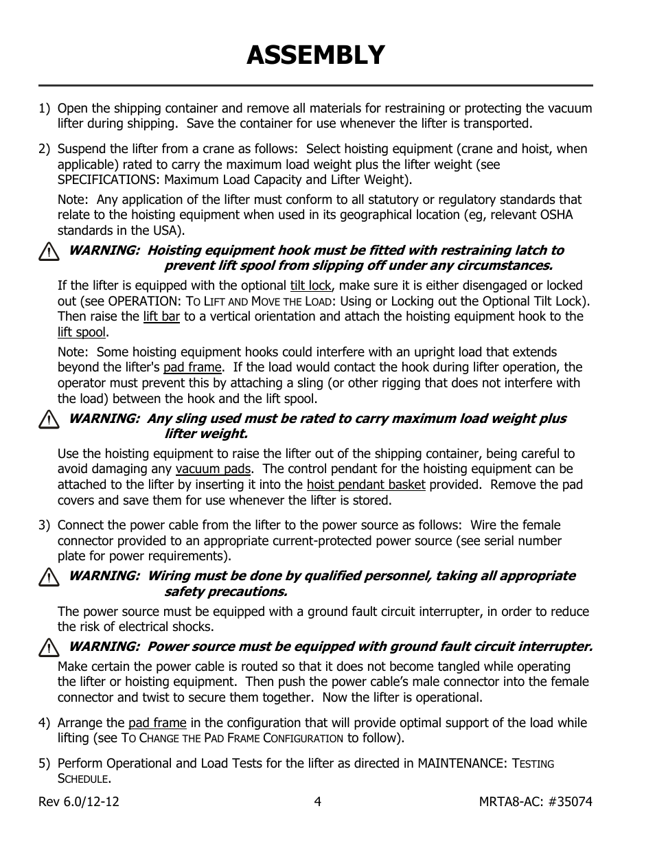 Assembly | Wood’s Powr-Grip MRTA8-AIR User Manual | Page 6 / 29