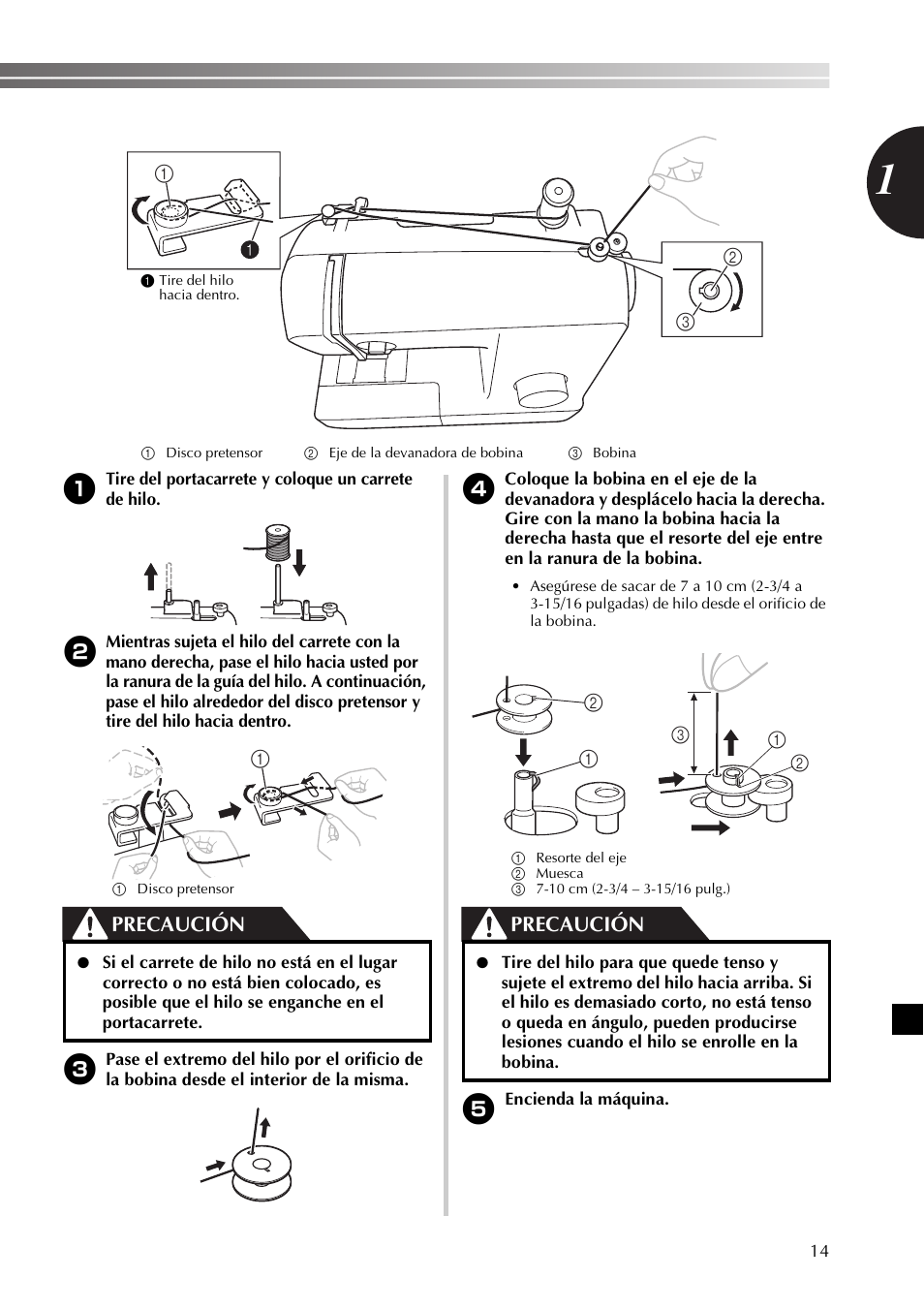 Precaución | Brother 885-X06 User Manual | Page 65 / 104