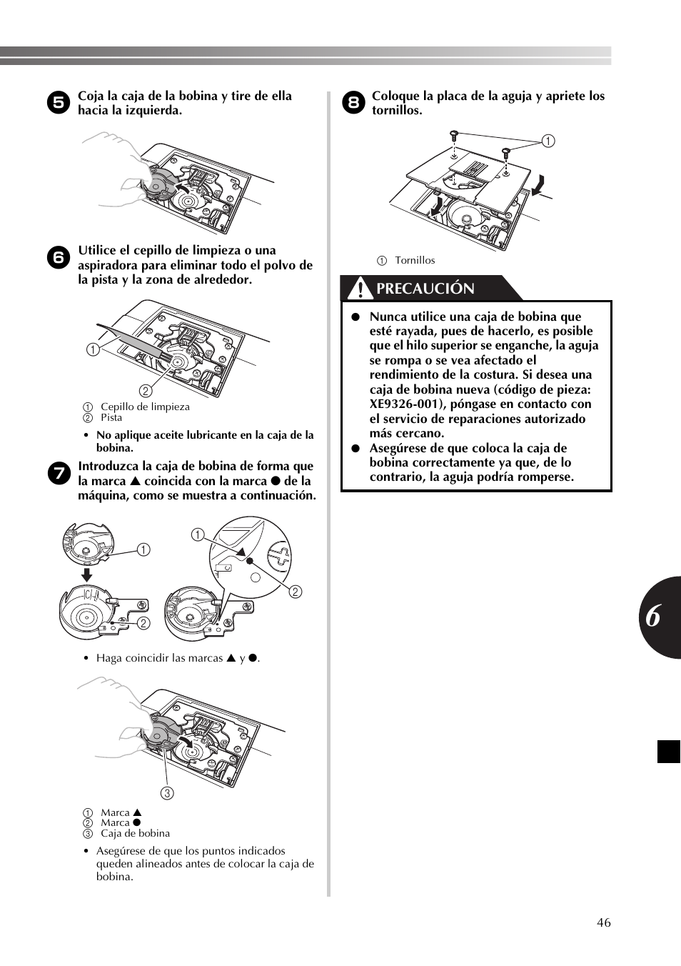 Precaución | Brother 885-X06 User Manual | Page 97 / 104