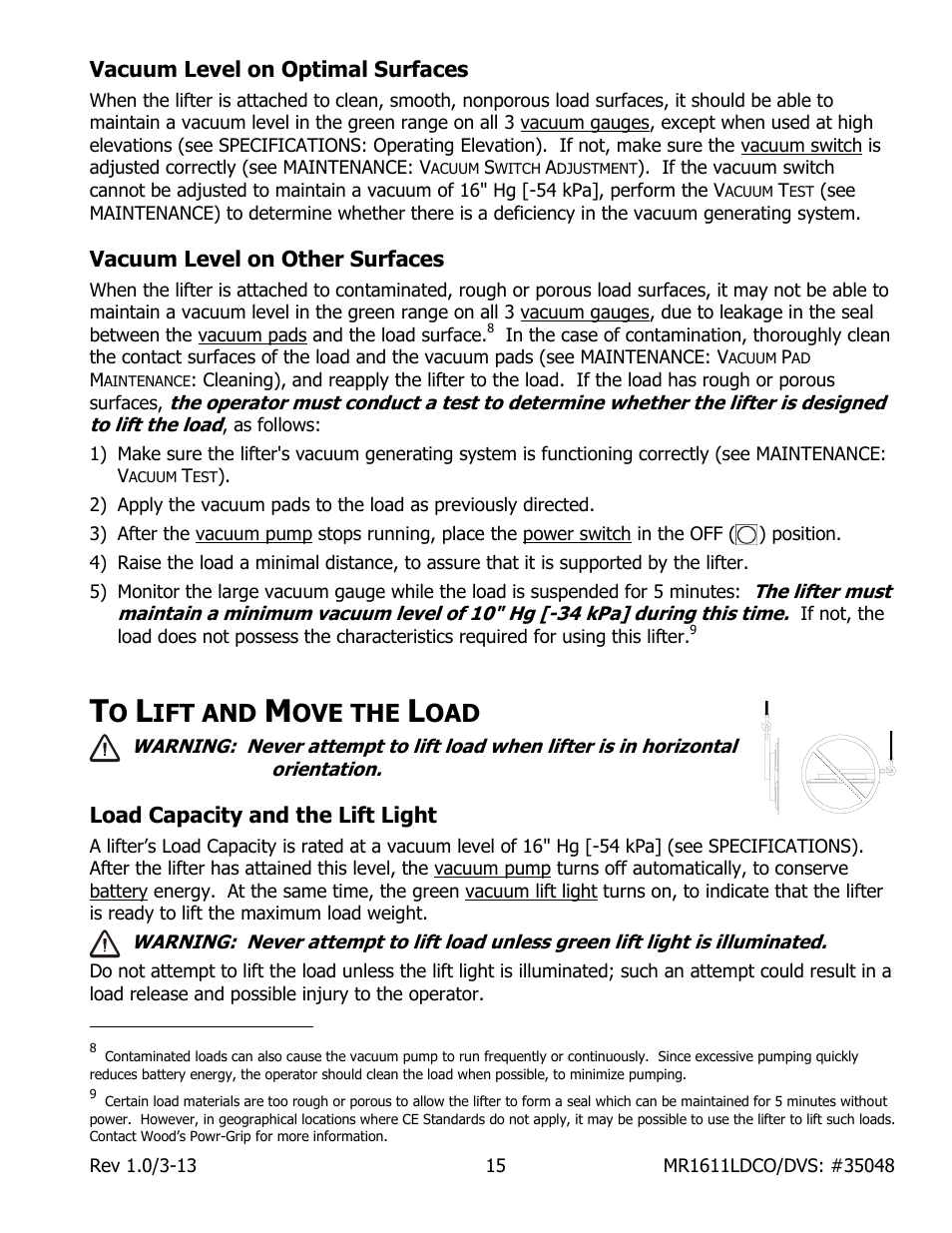 Ift and, Ove the | Wood’s Powr-Grip MR1611LDCO User Manual | Page 17 / 38