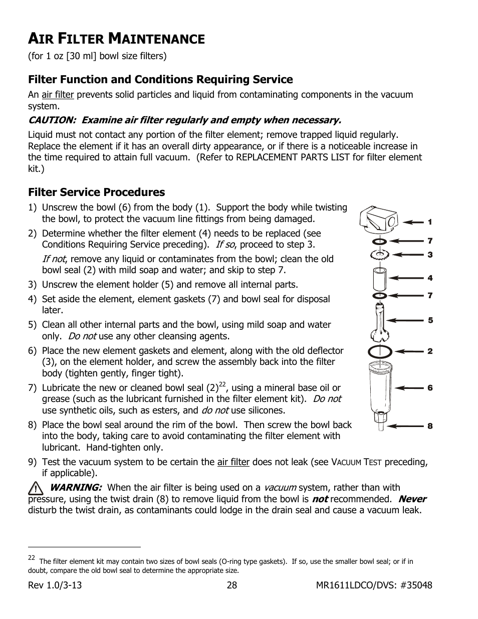 Ilter, Aintenance | Wood’s Powr-Grip MR1611LDCO User Manual | Page 30 / 38