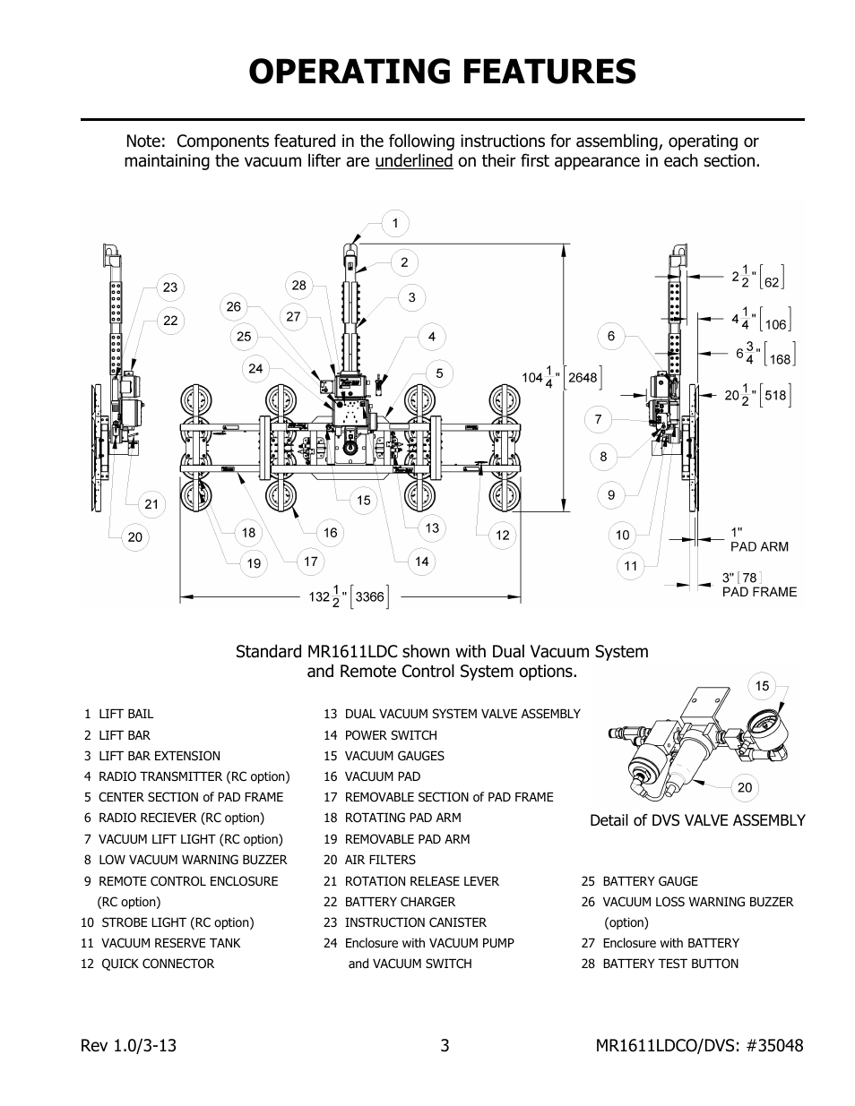 Operating features | Wood’s Powr-Grip MR1611LDCO User Manual | Page 5 / 38