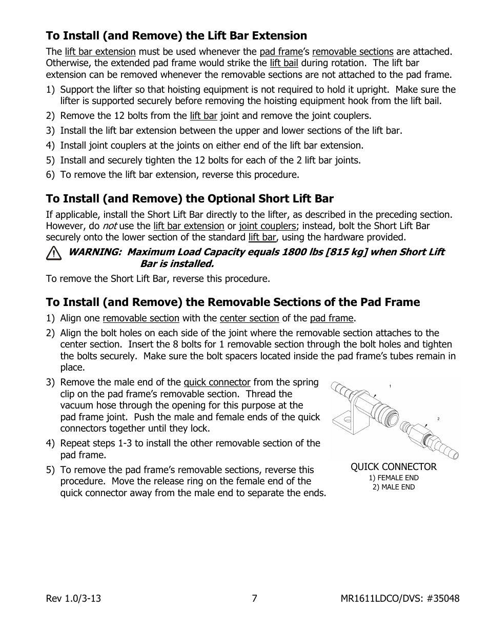 Wood’s Powr-Grip MR1611LDCO User Manual | Page 9 / 38