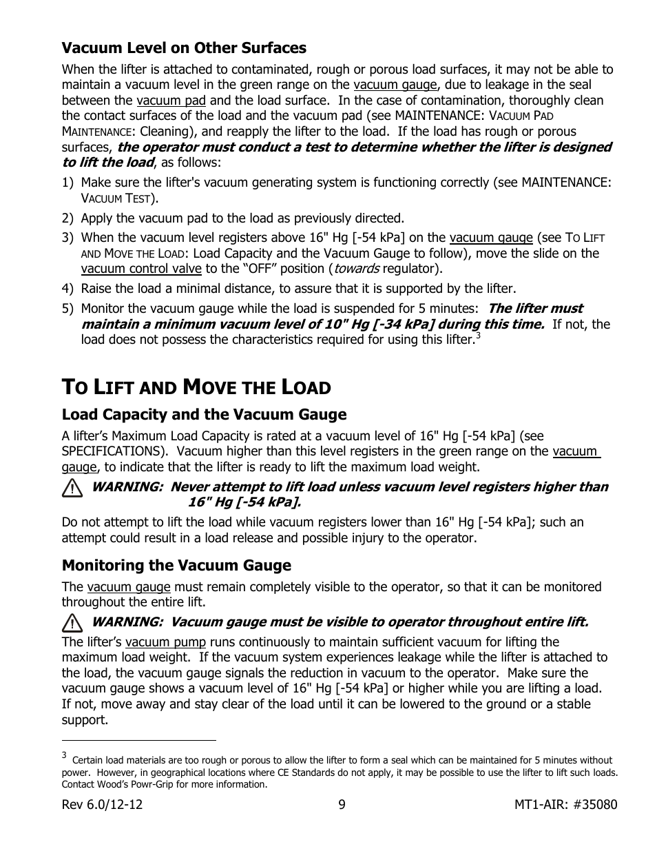 Ift and, Ove the | Wood’s Powr-Grip MT1TL6FAIR User Manual | Page 11 / 20