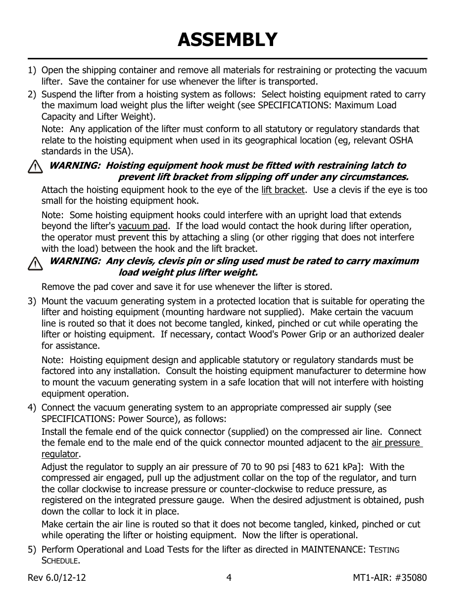Assembly | Wood’s Powr-Grip MT1TL6FAIR User Manual | Page 6 / 20