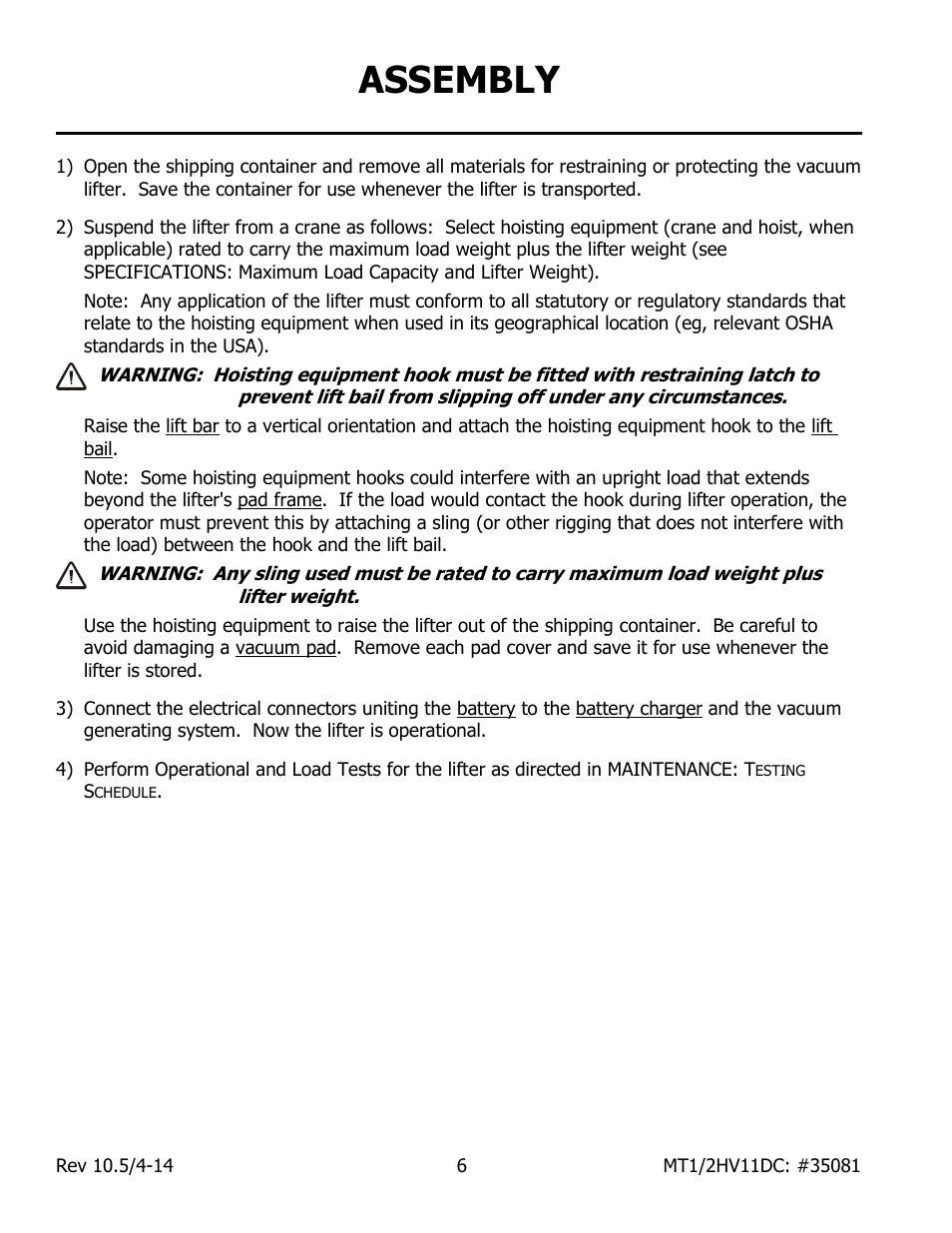 Assembly | Wood’s Powr-Grip MT1HV11DC User Manual | Page 8 / 30