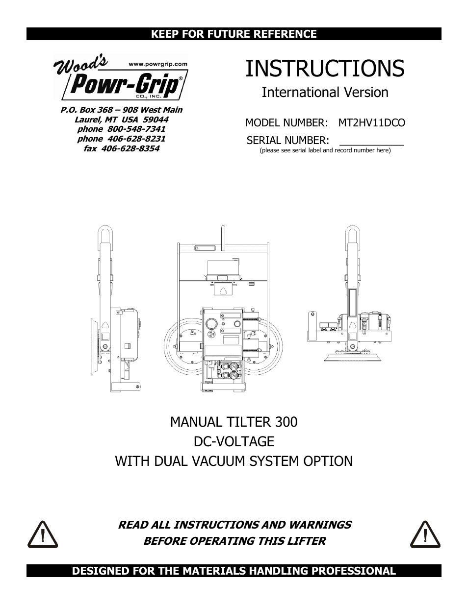 Wood’s Powr-Grip MT2HV11DC User Manual | 30 pages