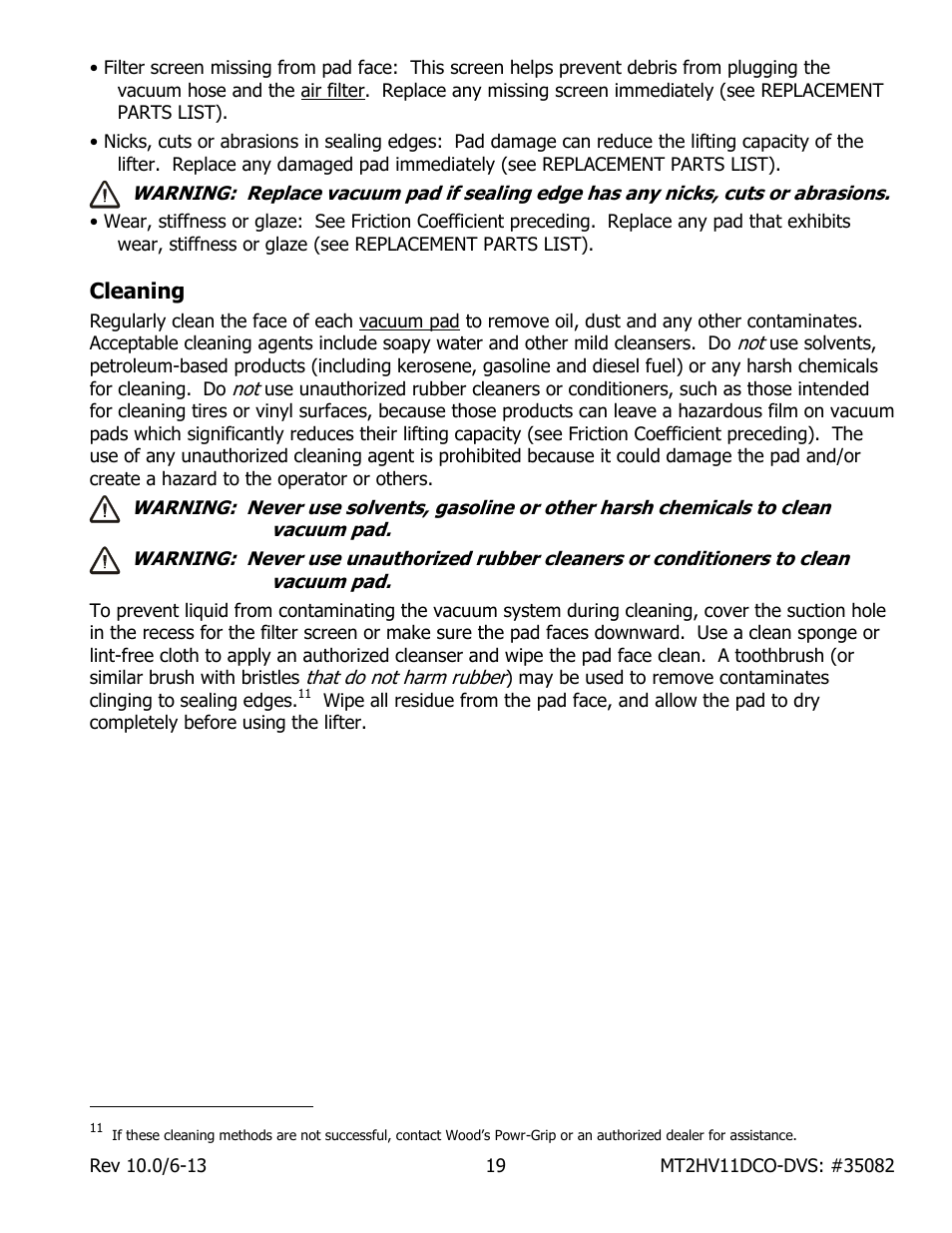 Cleaning | Wood’s Powr-Grip MT2HV11DC User Manual | Page 21 / 30