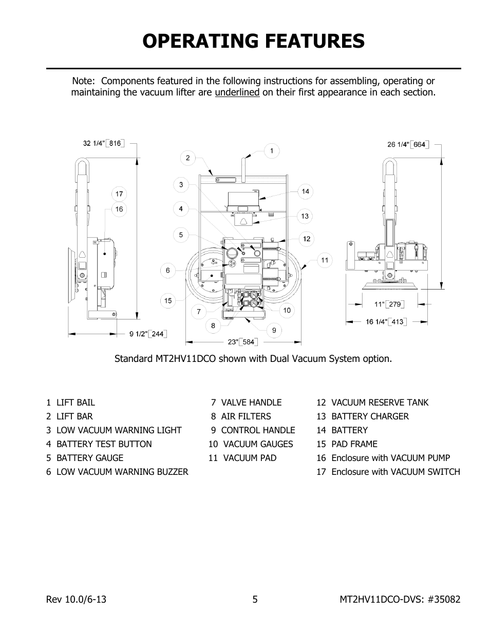 Operating features | Wood’s Powr-Grip MT2HV11DC User Manual | Page 7 / 30