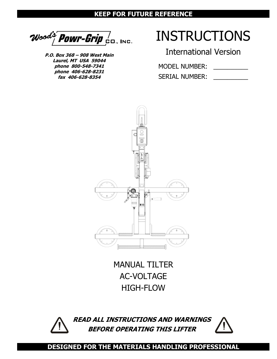 Wood’s Powr-Grip MT49AC User Manual | 23 pages