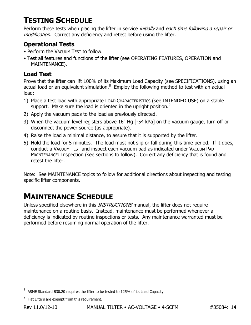 Esting, Chedule, Aintenance | Wood’s Powr-Grip MT49AC User Manual | Page 15 / 23