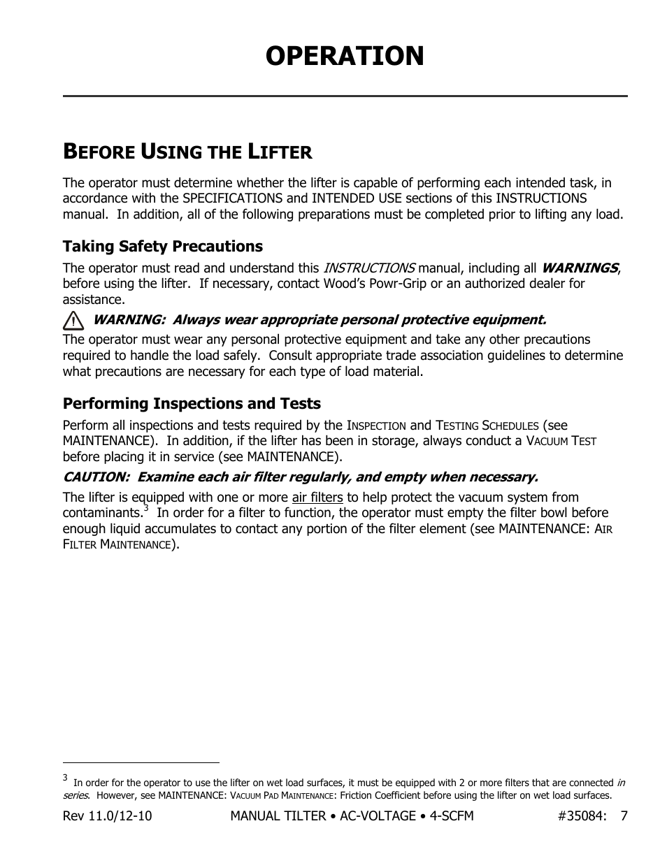 Operation, Efore, Sing the | Ifter | Wood’s Powr-Grip MT49AC User Manual | Page 8 / 23