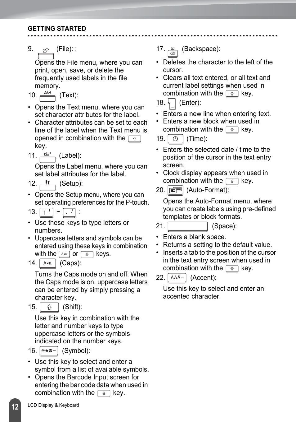 Brother P-touch PT-2700 User Manual | Page 14 / 91