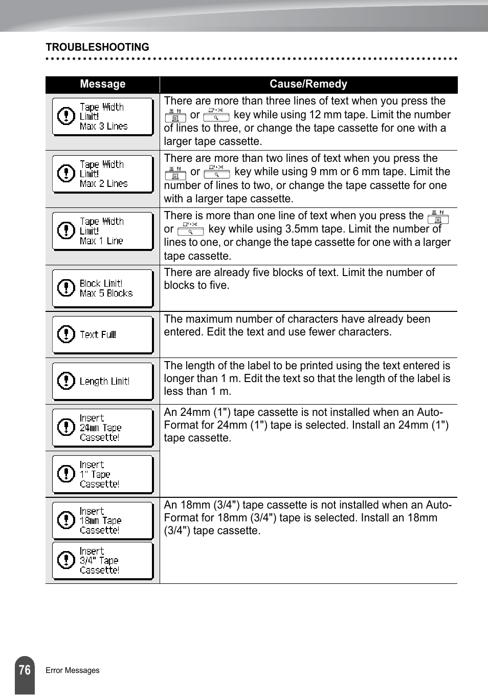 Brother P-touch PT-2700 User Manual | Page 78 / 91