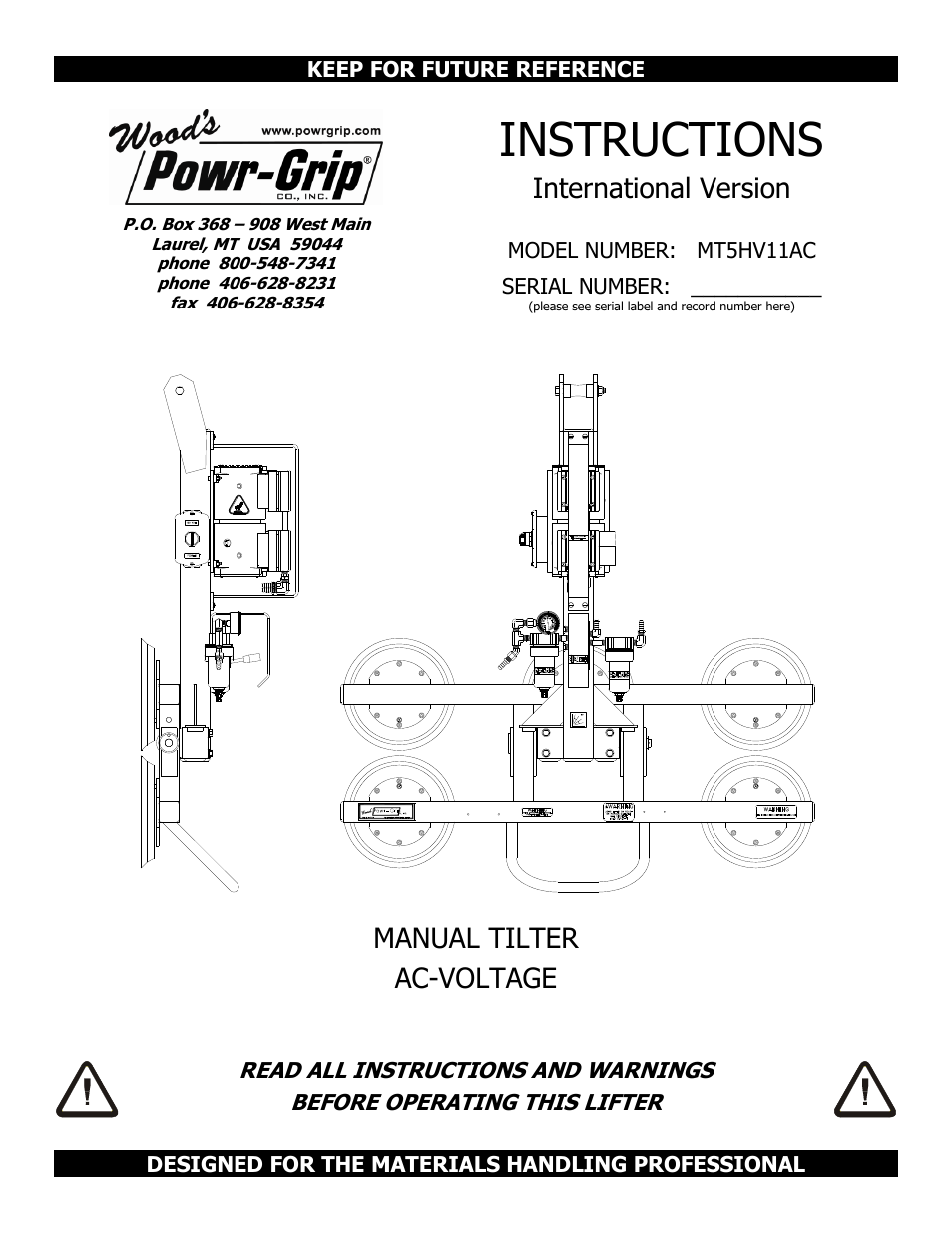 Wood’s Powr-Grip MT5HV11AC User Manual | 27 pages