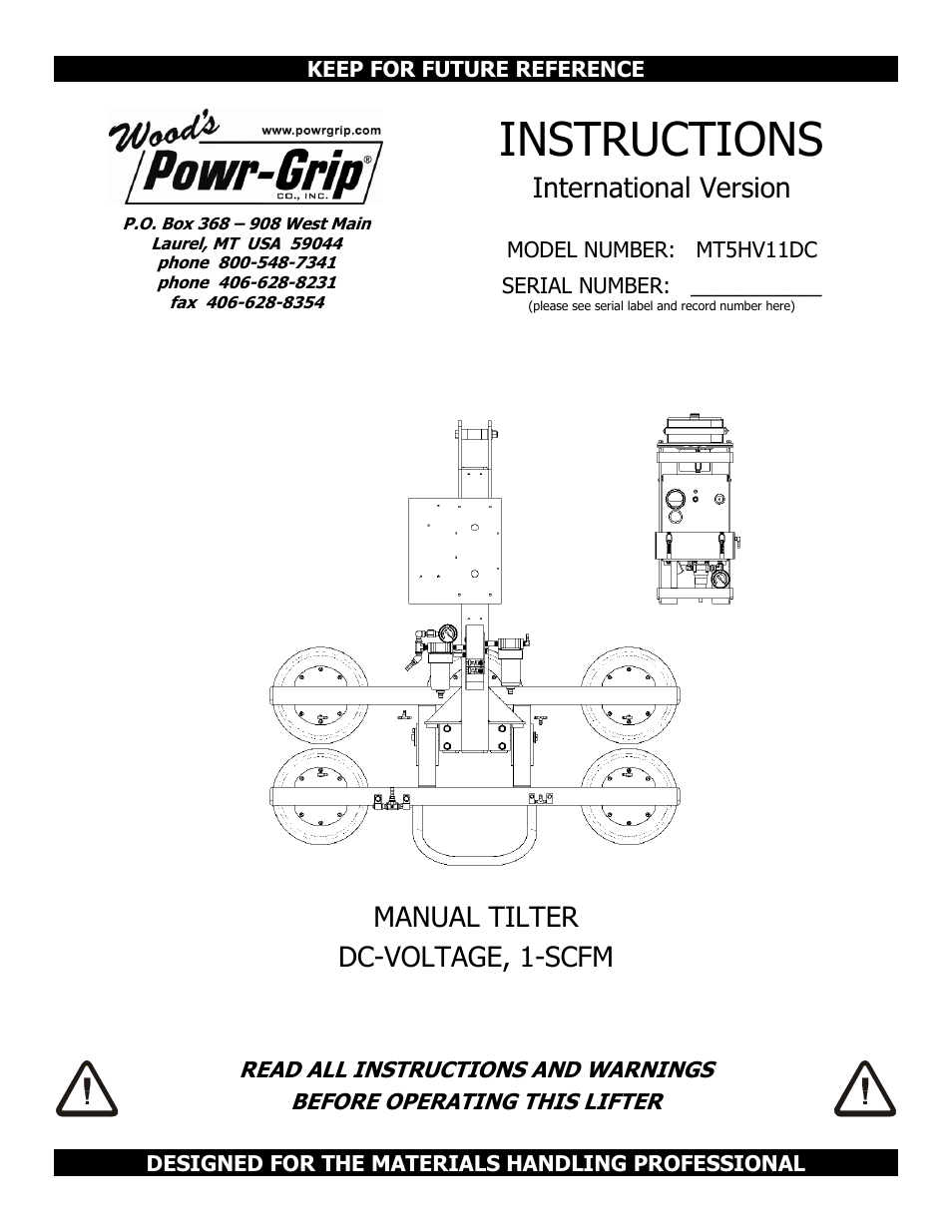 Wood’s Powr-Grip MT5HV11DC User Manual | 30 pages