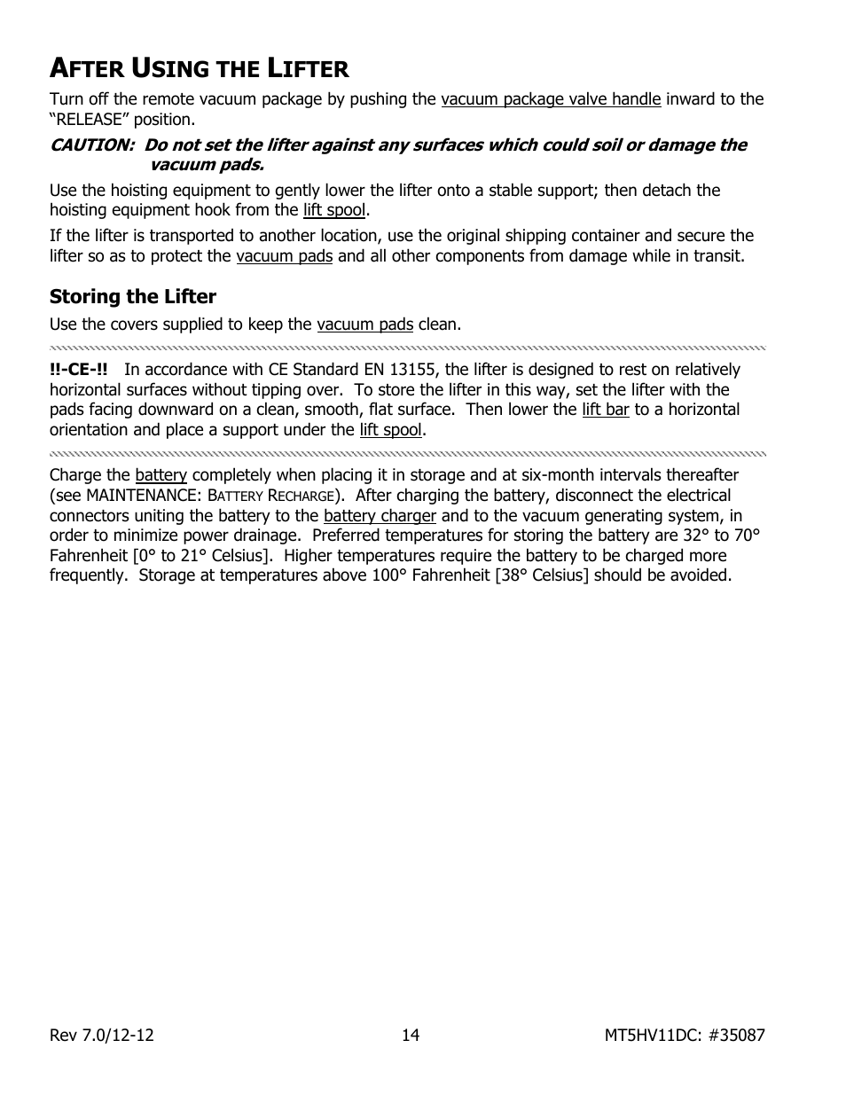 Fter, Sing the, Ifter | Wood’s Powr-Grip MT5HV11DC User Manual | Page 16 / 30