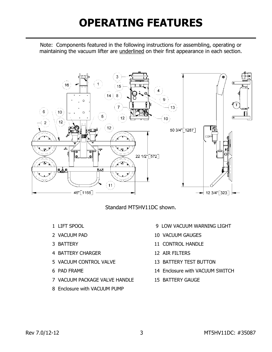 Operating features | Wood’s Powr-Grip MT5HV11DC User Manual | Page 5 / 30