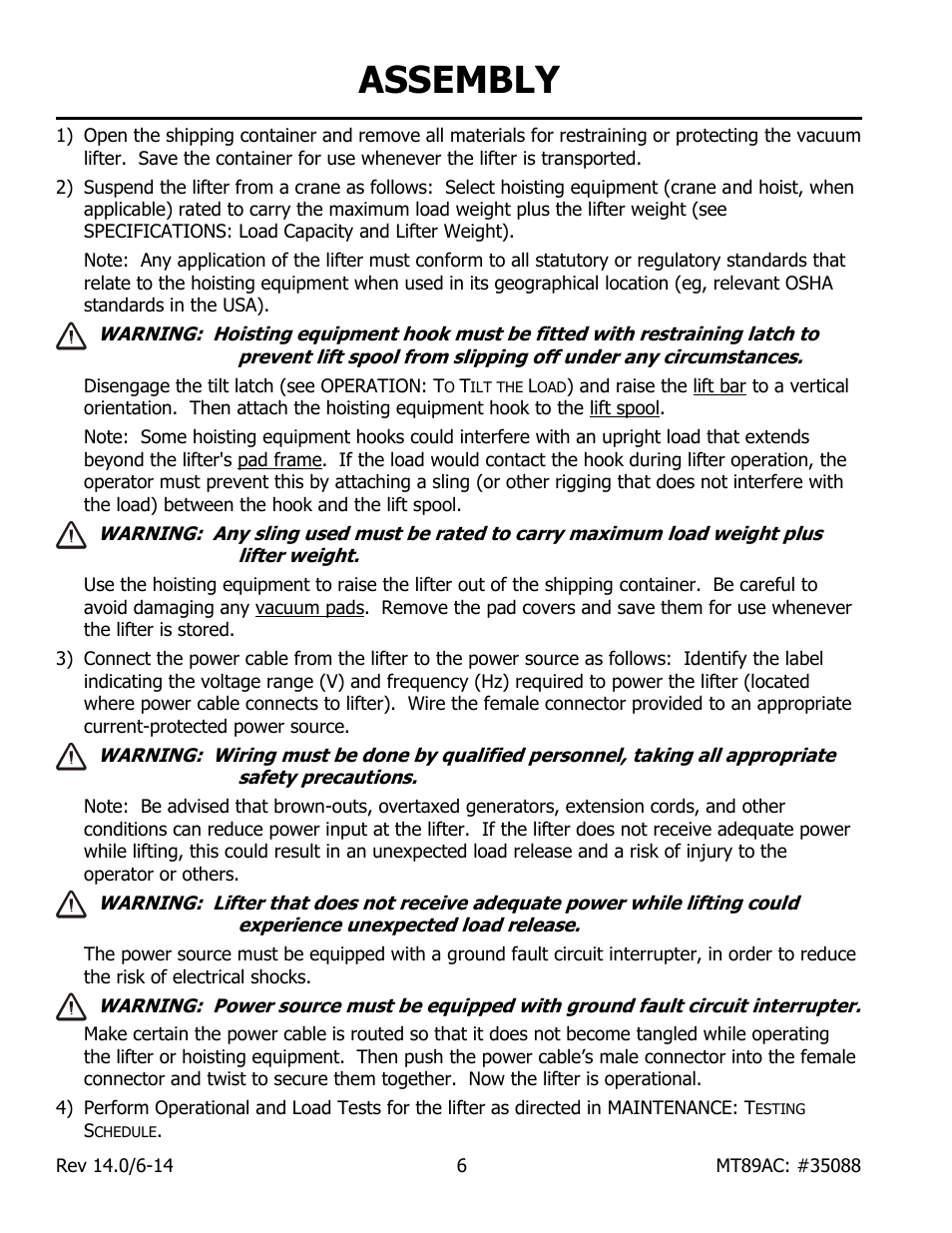 Assembly | Wood’s Powr-Grip MT89AC User Manual | Page 8 / 31