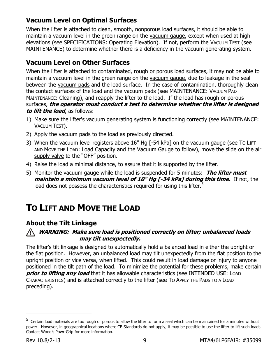Ift and, Ove the | Wood’s Powr-Grip MTA6LP6FAIR User Manual | Page 11 / 20