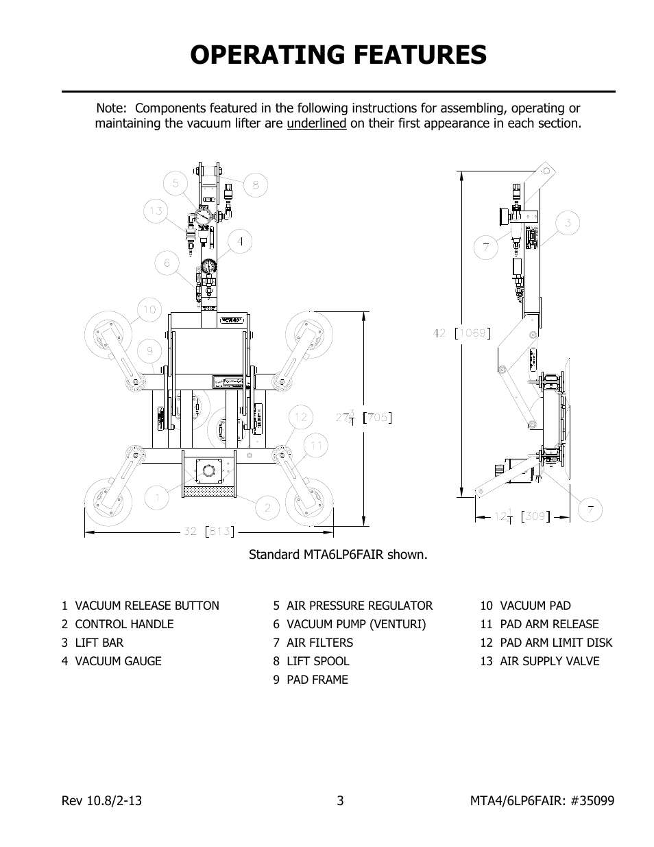 Operating features | Wood’s Powr-Grip MTA6LP6FAIR User Manual | Page 5 / 20