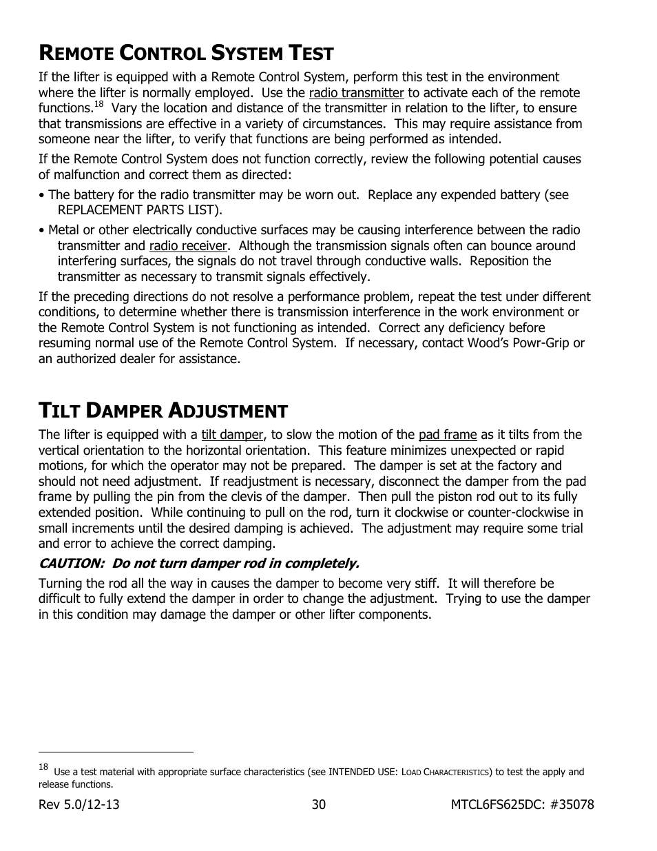 Emote, Ontrol, Ystem | Amper, Djustment | Wood’s Powr-Grip MTCL6FS625DC User Manual | Page 32 / 42