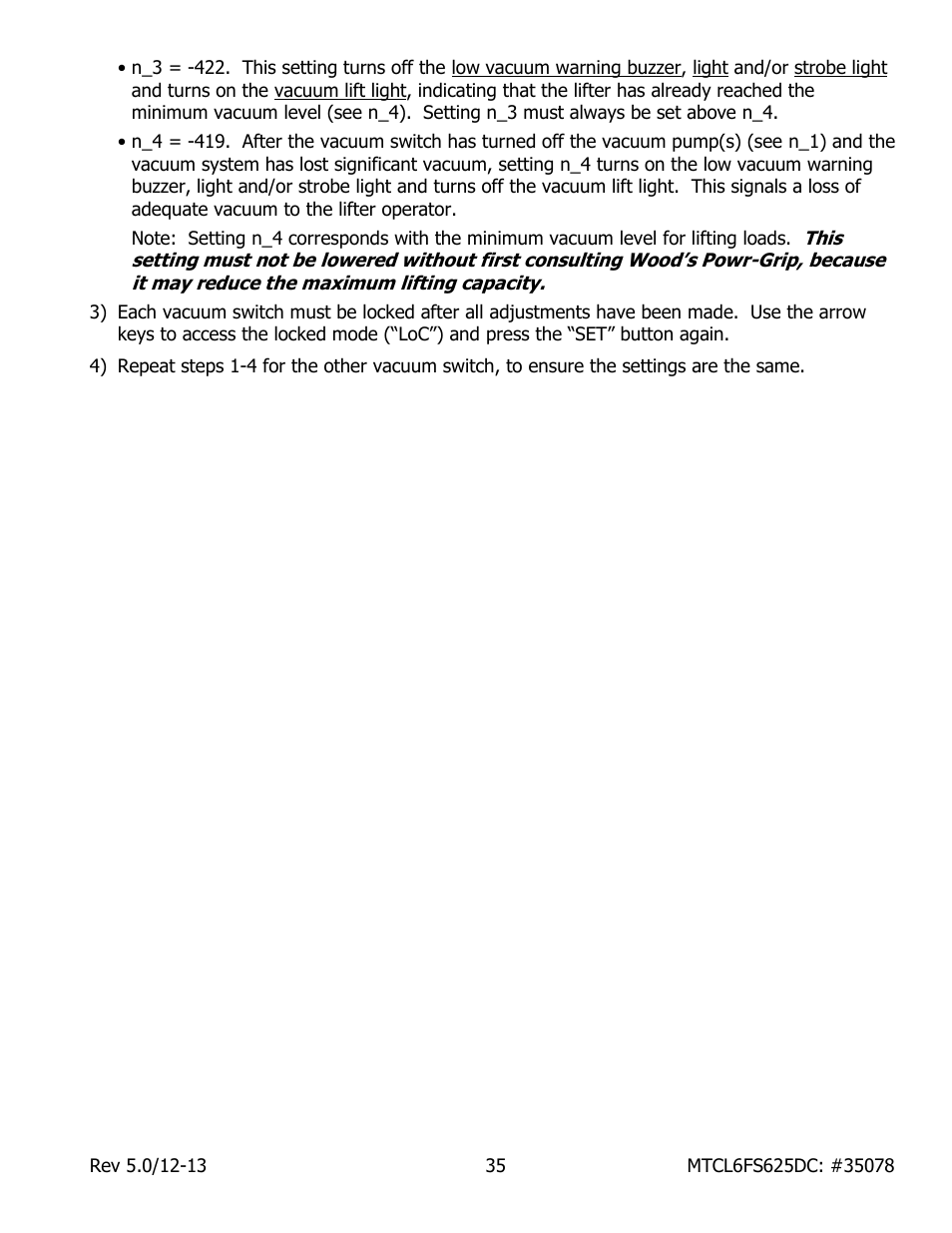 Wood’s Powr-Grip MTCL6FS625DC User Manual | Page 37 / 42