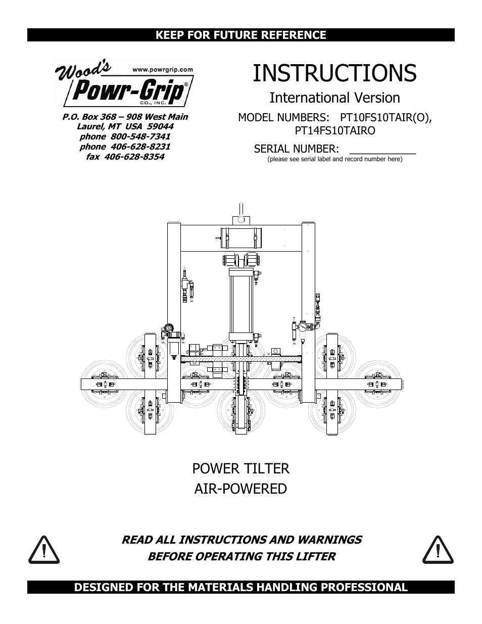 Wood’s Powr-Grip PT10FS10TAIR User Manual | 28 pages