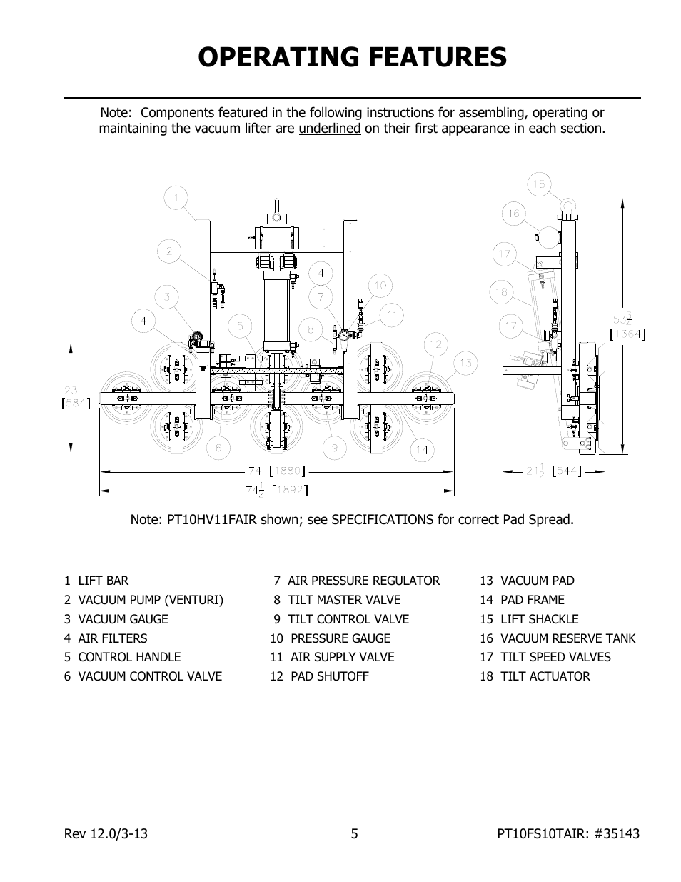 Operating features | Wood’s Powr-Grip PT10FS10TAIR User Manual | Page 7 / 28