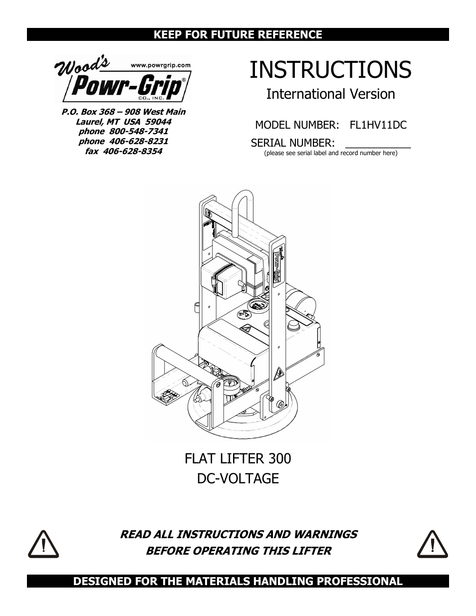 Wood’s Powr-Grip FL1HV11DC User Manual | 30 pages