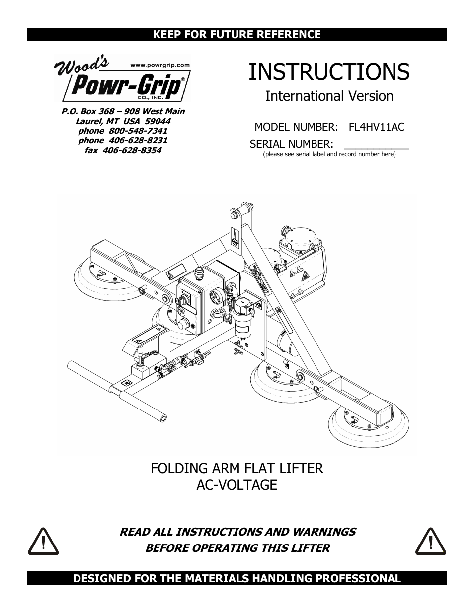 Wood’s Powr-Grip FL4HV11AC User Manual | 27 pages