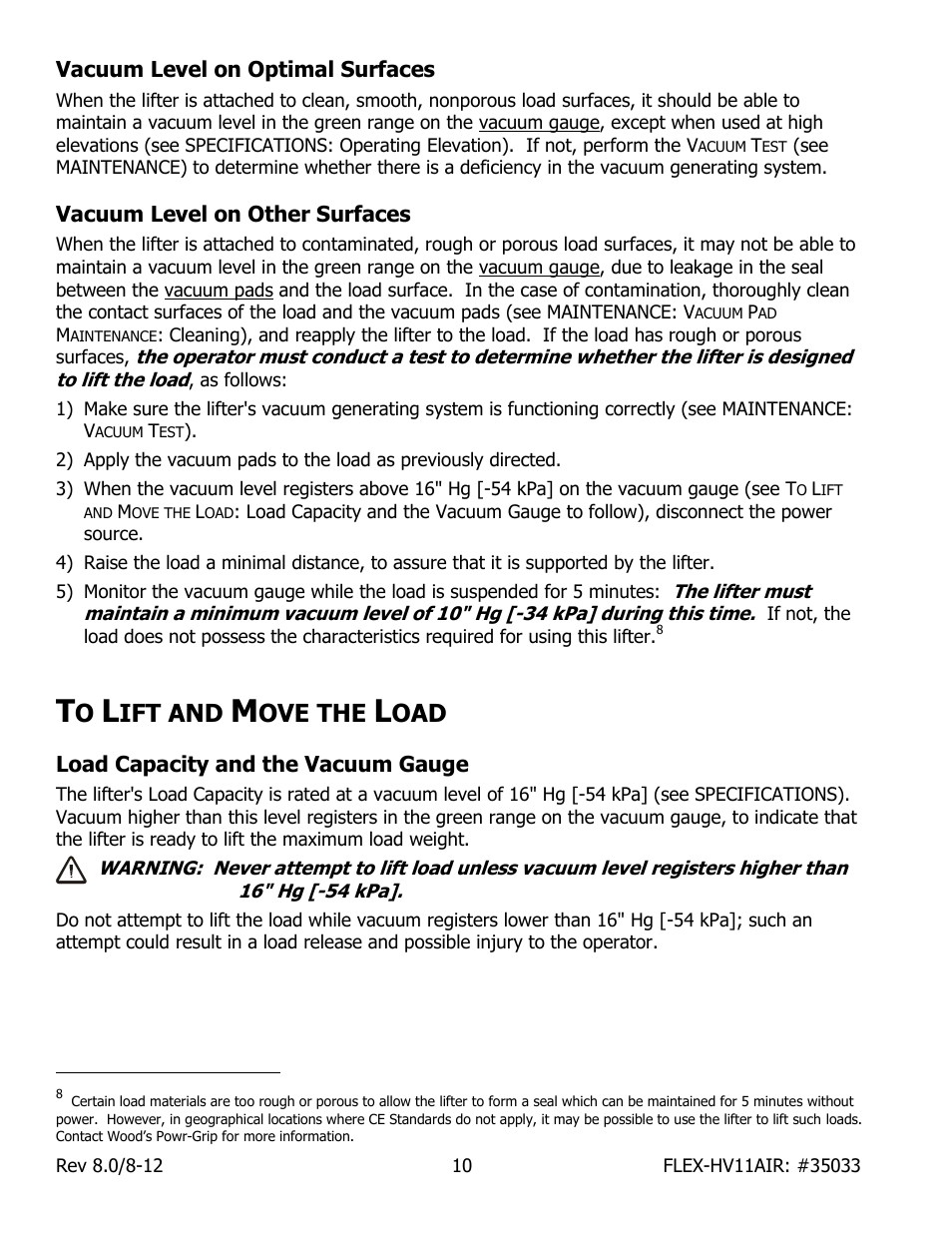 Ift and, Ove the | Wood’s Powr-Grip FLEX5HV11AIR User Manual | Page 12 / 22