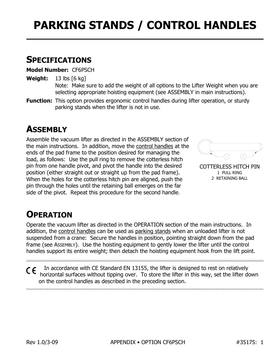 Wood’s Powr-Grip CF6PSCH User Manual | 2 pages