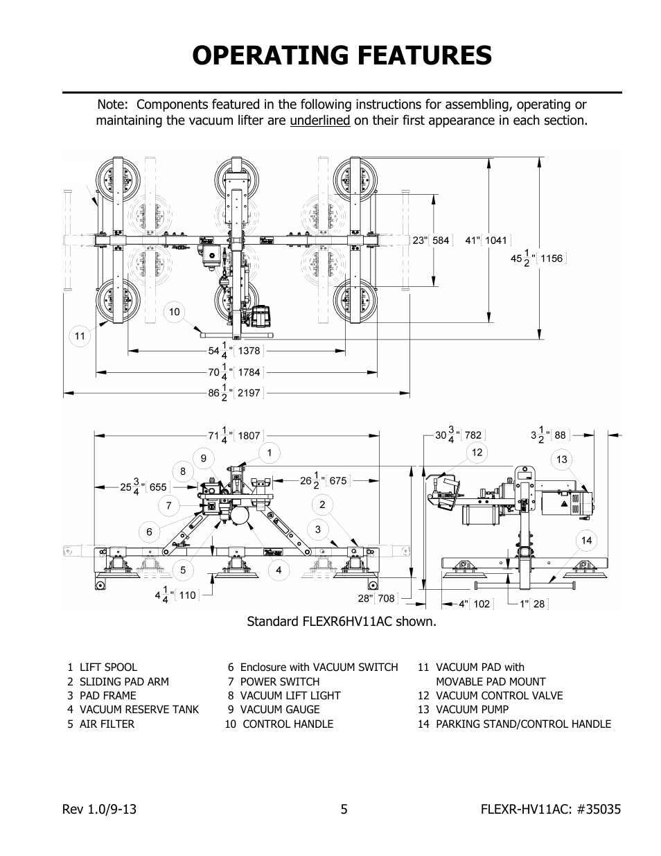 Operating features | Wood’s Powr-Grip FLEXR6HV11AC User Manual | Page 7 / 29