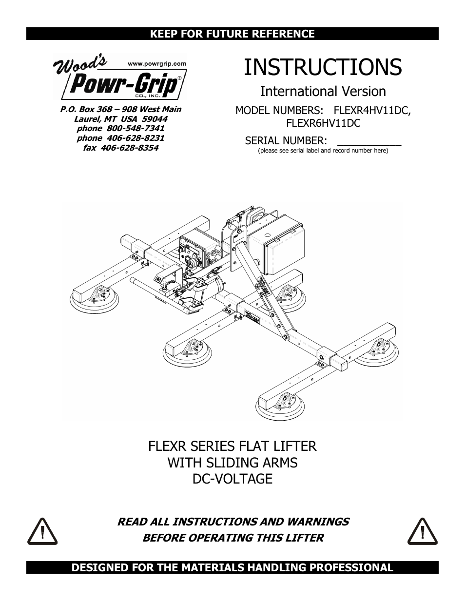 Wood’s Powr-Grip FLEXR6HV11DC User Manual | 28 pages