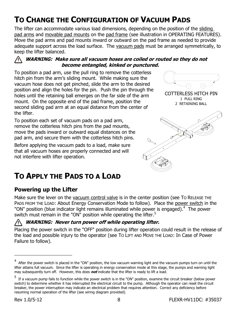 Hange the, Onfiguration of, Acuum | Pply the, Ads to a | Wood’s Powr-Grip FLEXR6HV11DC User Manual | Page 10 / 28