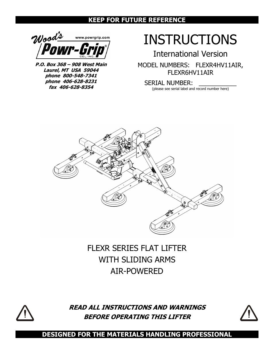 Wood’s Powr-Grip FLEXR6HV11AIR User Manual | 22 pages