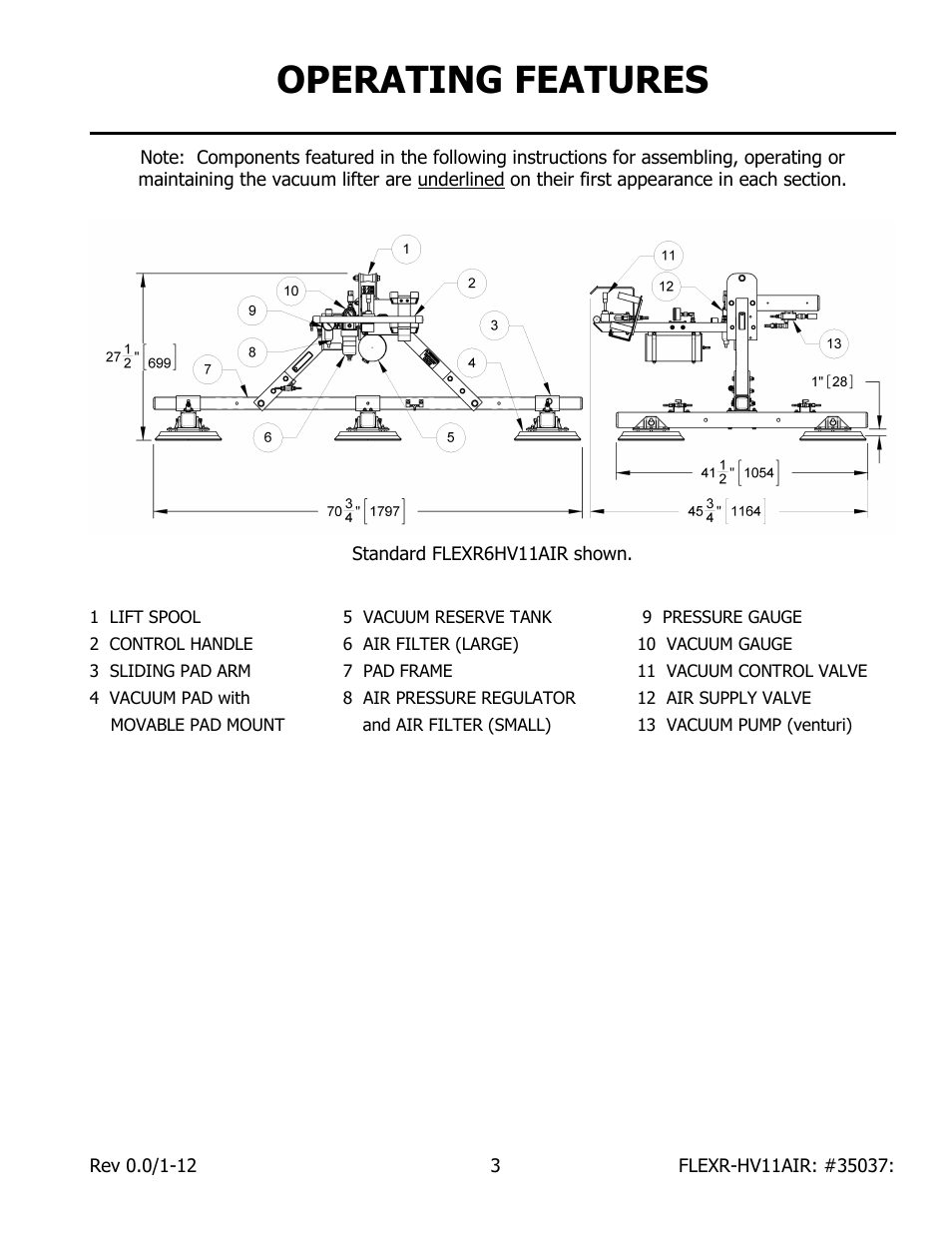 Operating features | Wood’s Powr-Grip FLEXR6HV11AIR User Manual | Page 5 / 22