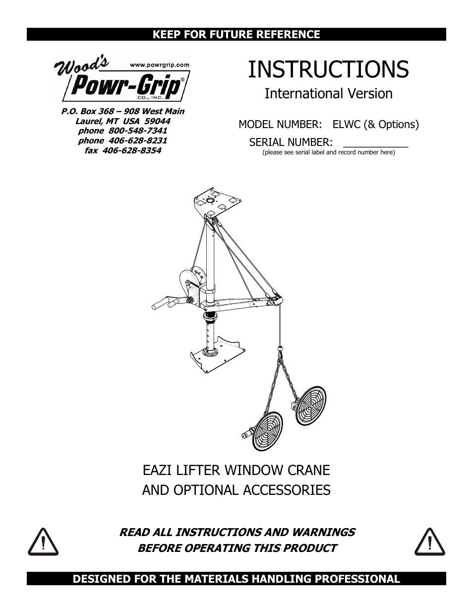 Wood’s Powr-Grip EL Series User Manual | 26 pages