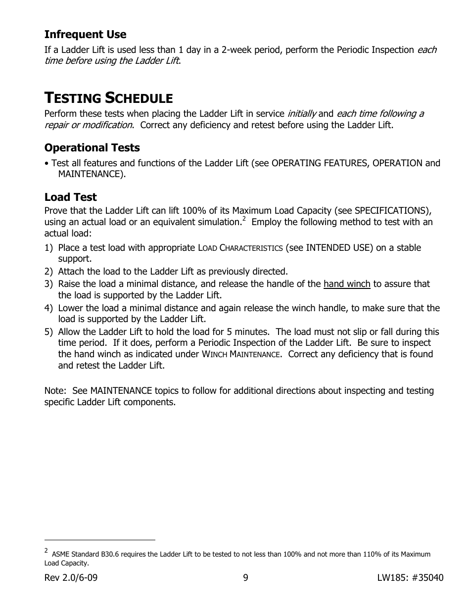 Esting, Chedule | Wood’s Powr-Grip LL185 User Manual | Page 11 / 14