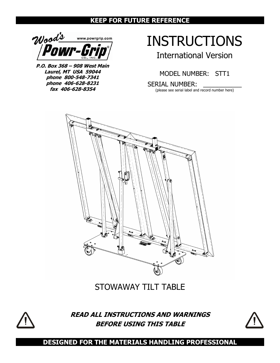 Wood’s Powr-Grip STT1 User Manual | 16 pages