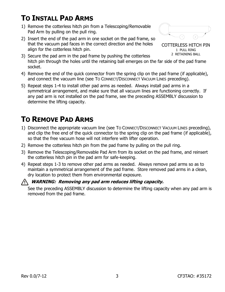 Nstall, Emove | Wood’s Powr-Grip CF3TAO User Manual | Page 5 / 7