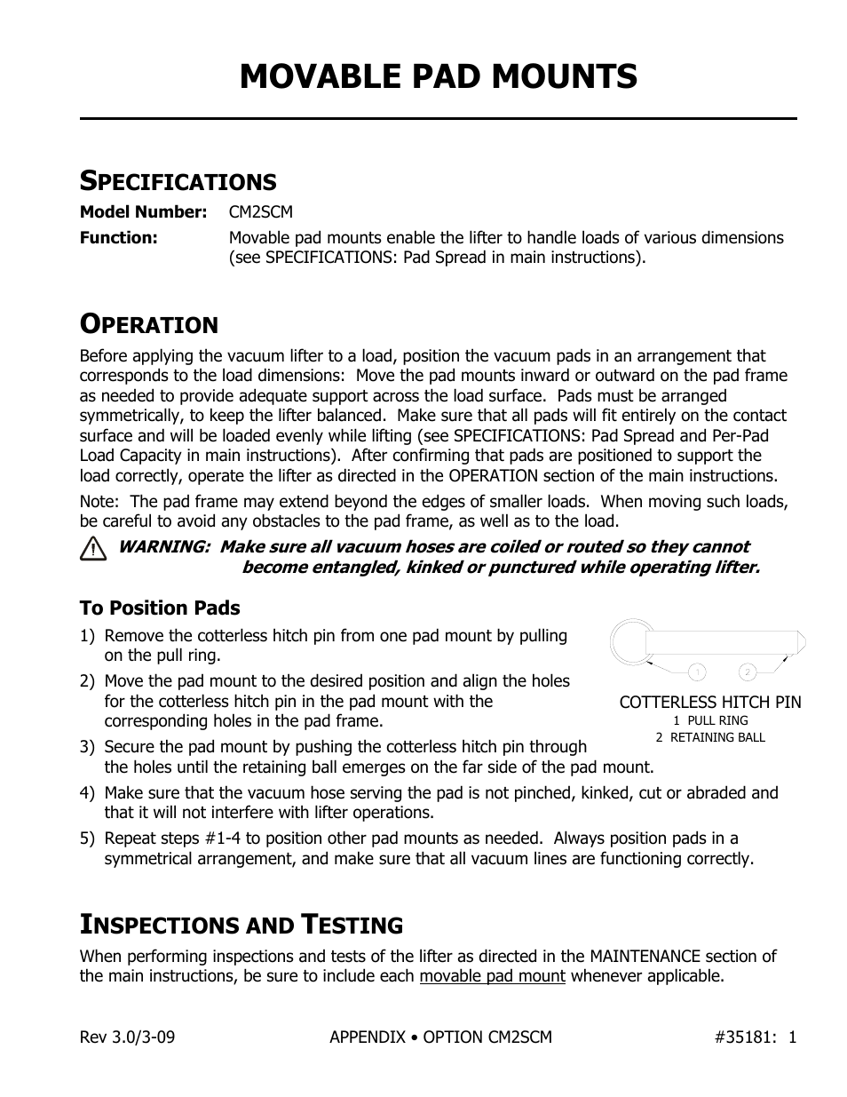 Wood’s Powr-Grip CM2SCM User Manual | 1 page