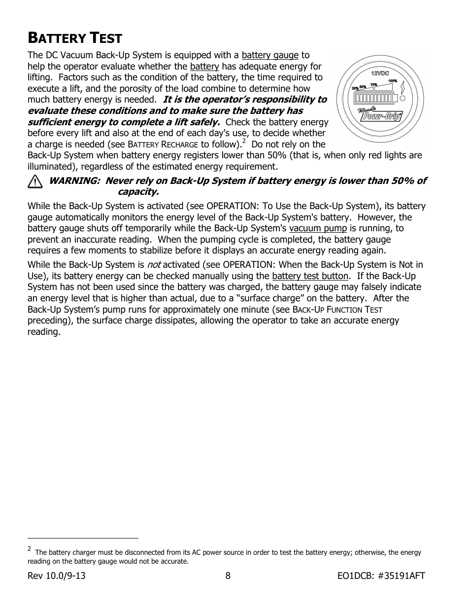 Attery | Wood’s Powr-Grip EO1DCB User Manual | Page 10 / 17