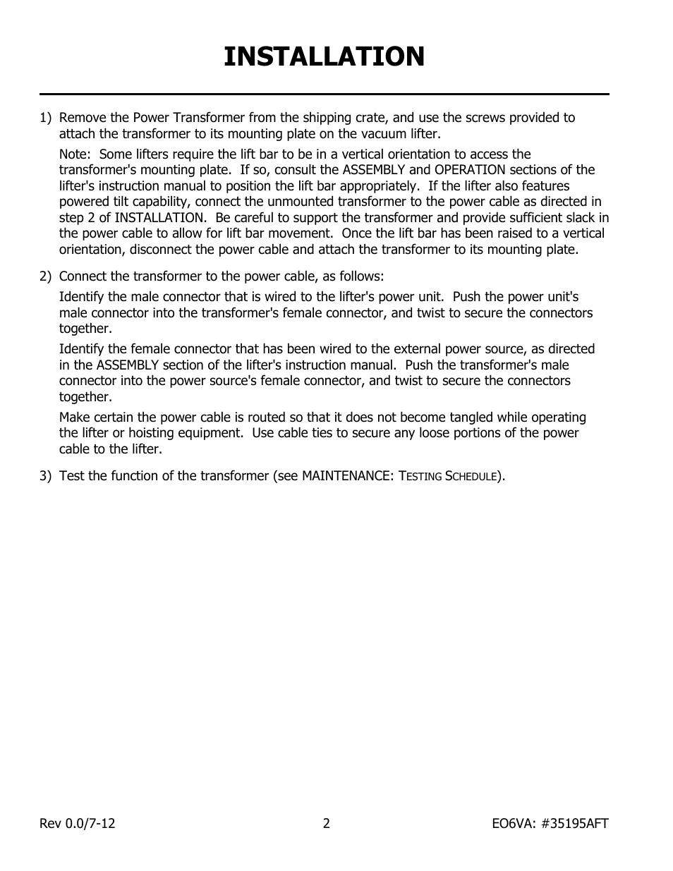 Installation | Wood’s Powr-Grip EO6VA User Manual | Page 4 / 7