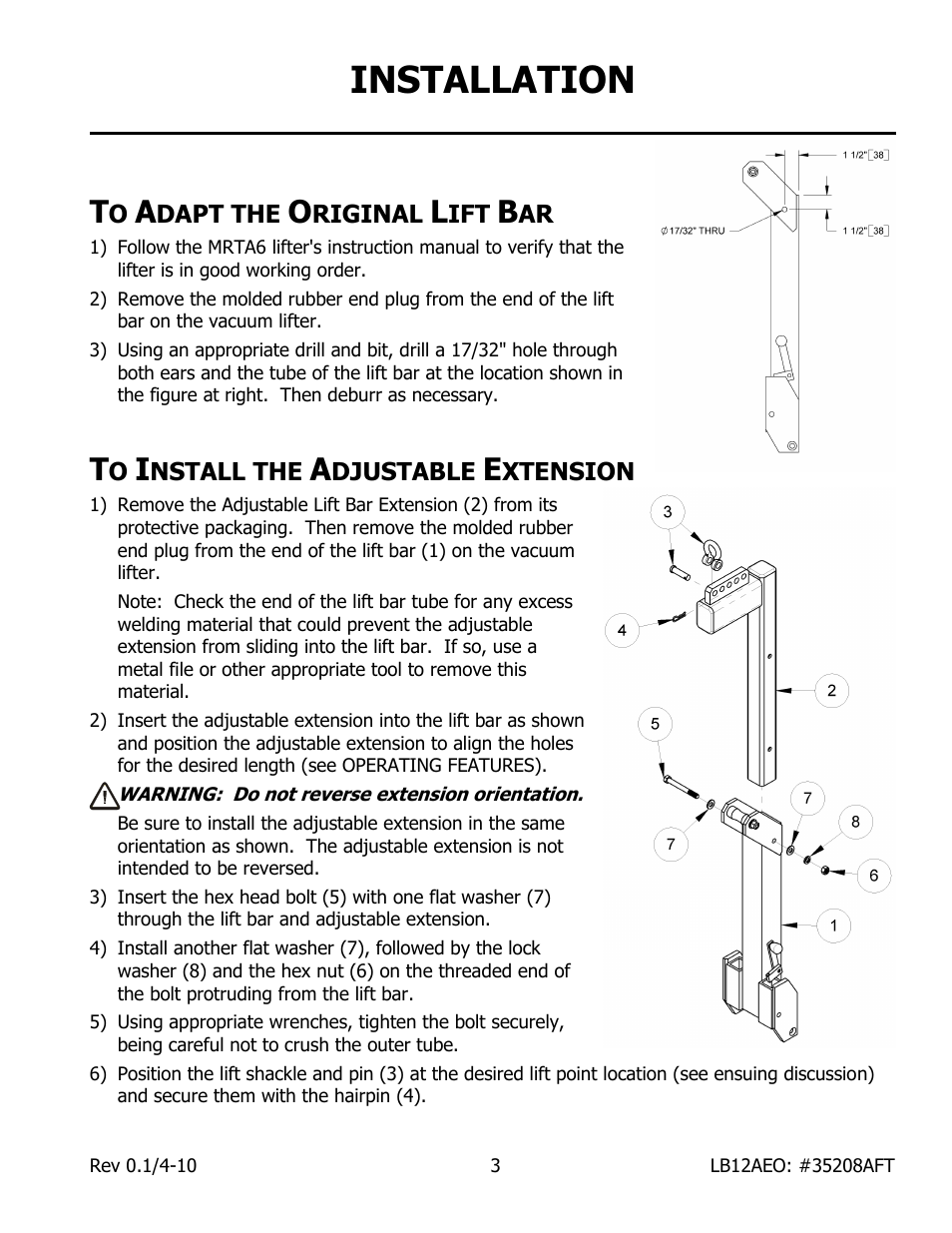 Installation | Wood’s Powr-Grip LB12AEO User Manual | Page 5 / 7